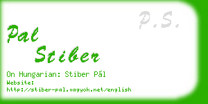pal stiber business card